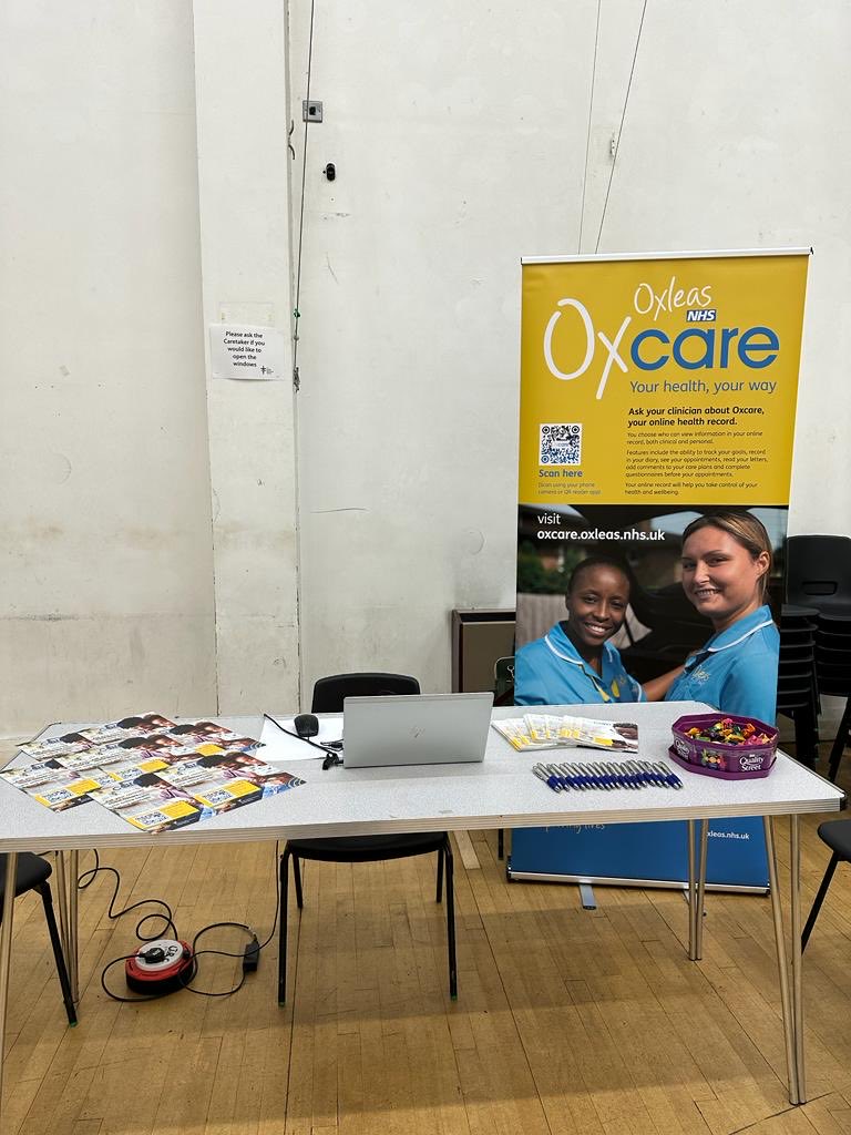 Rell_mbruce's tweet photo. All set up for Oxleas Bromley Annual Members Meeting, come and chat to us about Oxcare Oxleas online heath record. https://t.co/DILhDrf5iz