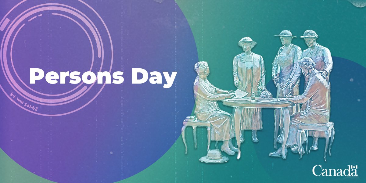 Today is Persons Day in Canada - in recognition of an important 1929 court decision that changed the definition of "persons" to include women. 
We honour the trailblazers of the past &amp; present who help make Canada a more inclusive country.
For more visit bit.ly/3tH5KXa