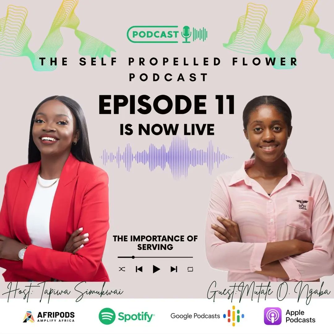 VibecastZM's tweet photo. Catch up on the latest episodes of The Self Propelled Flower podcast. 
Download the @afripods app to listen or visit https://t.co/CpTM4WubWO 
The podcast is also available on Spotify, Google, Apple podcast &amp; the VibeCast website(link in the bio).

#Tspf #podcasting #content https://t.co/QB20Yfkb2Q