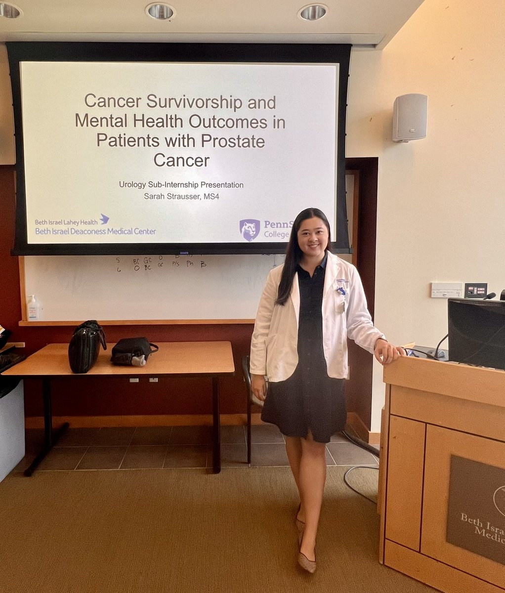 Wrapped up my final sub I with a presentation on a topic very important to me! Takeaways: -Cancer survivorship is often psychologically distressing in addition to physical challenging -Patients should be routinely assessed for mental health outcomes after radical prostatectomy