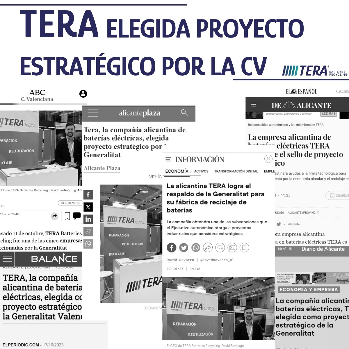 <a href="/generalitat/">Generalitat</a> nos ha elegido como una de las 5 empresas subvencionadas para impulsar proyectos estratégicos. Gracias a Generalitat, medios y entidades que se han hecho eco de la noticia.

bit.ly/3M83wq2

#economíacircular #bateríaeléctrica #movilidadeléctrica #innovación