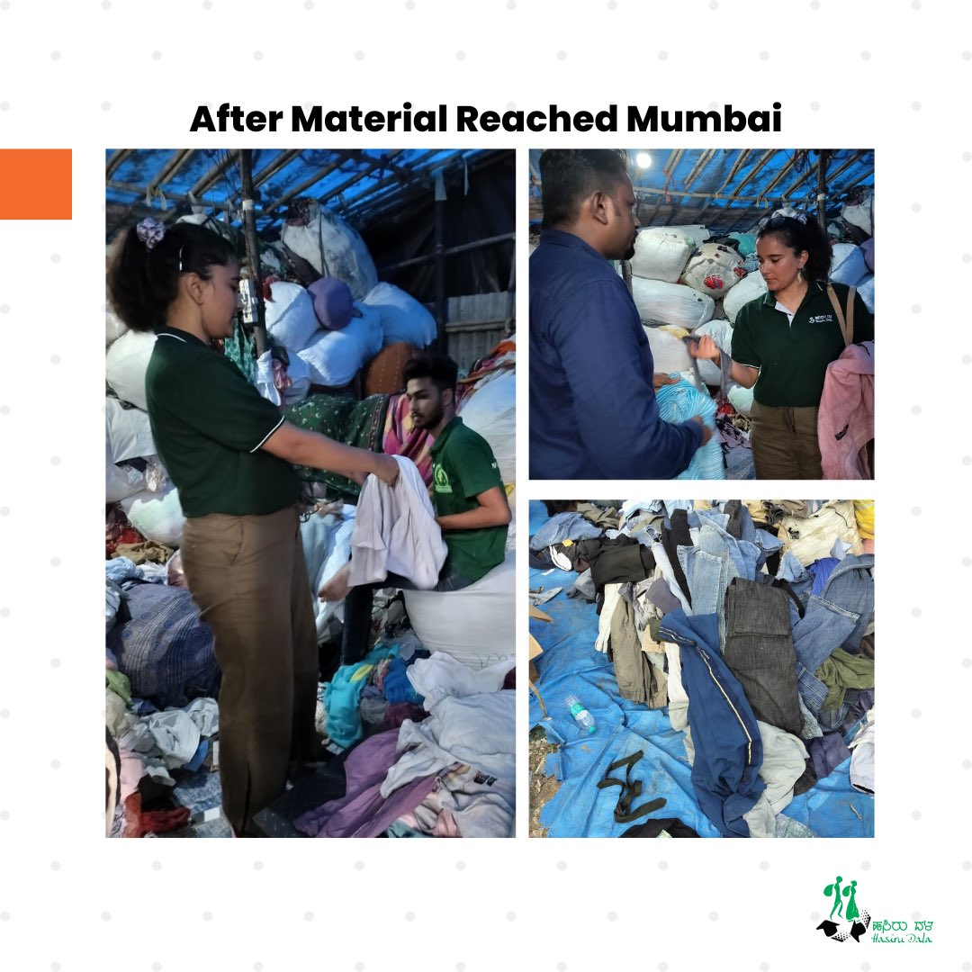 Hasiru_Dala's tweet image. Joining forces for a greener future! Hasiru Dala sent 12 tonnes of textile waste to Mumbai Green Soldiers for recycling. 💚 

Together, we&apos;re making a sustainable impact one textile at a time.

#RecycleTextiles #GreenInitiatives #Sustainability