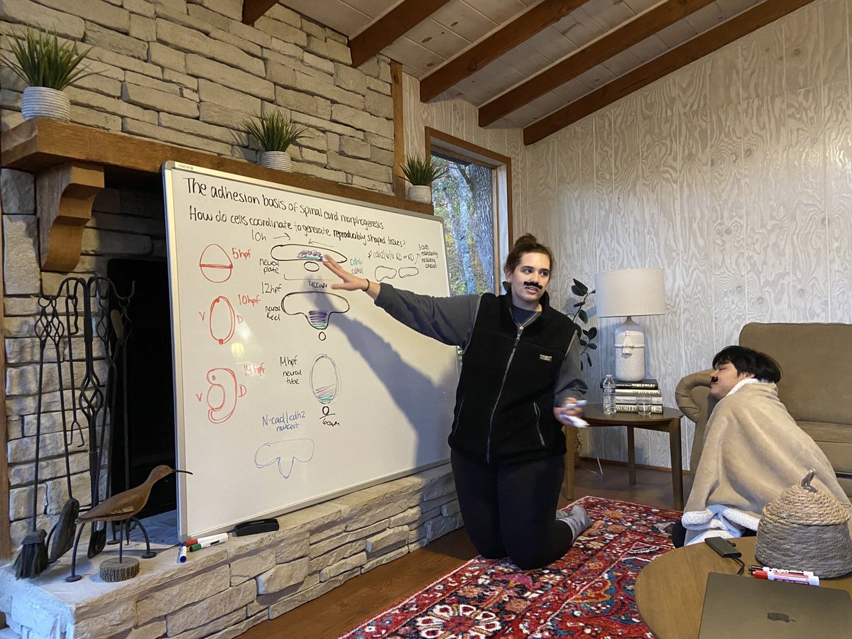 tonytsai00's tweet image. Waking up surrounded by beautiful fall foliage in central Missouri as we conclude day 1 of our first lab retreat. Chalk talk with mustache, dinner career chat, poker games, lively Disney themed karaoke. I’m so lucky to work with these smart and fun people! Excited about day 2!!