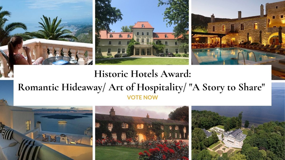 Cast your vote for the best: Romantic Hideaway Hotel Art of Hospitality Hotel 'A Story to Share' Hotel in Europe: historichotelsofeurope.com/hotels It's your opportunity to recognise the most exceptional hotels in Europe. #HotelAwards #RomanticHotels #ArtofHospitality #historichotels