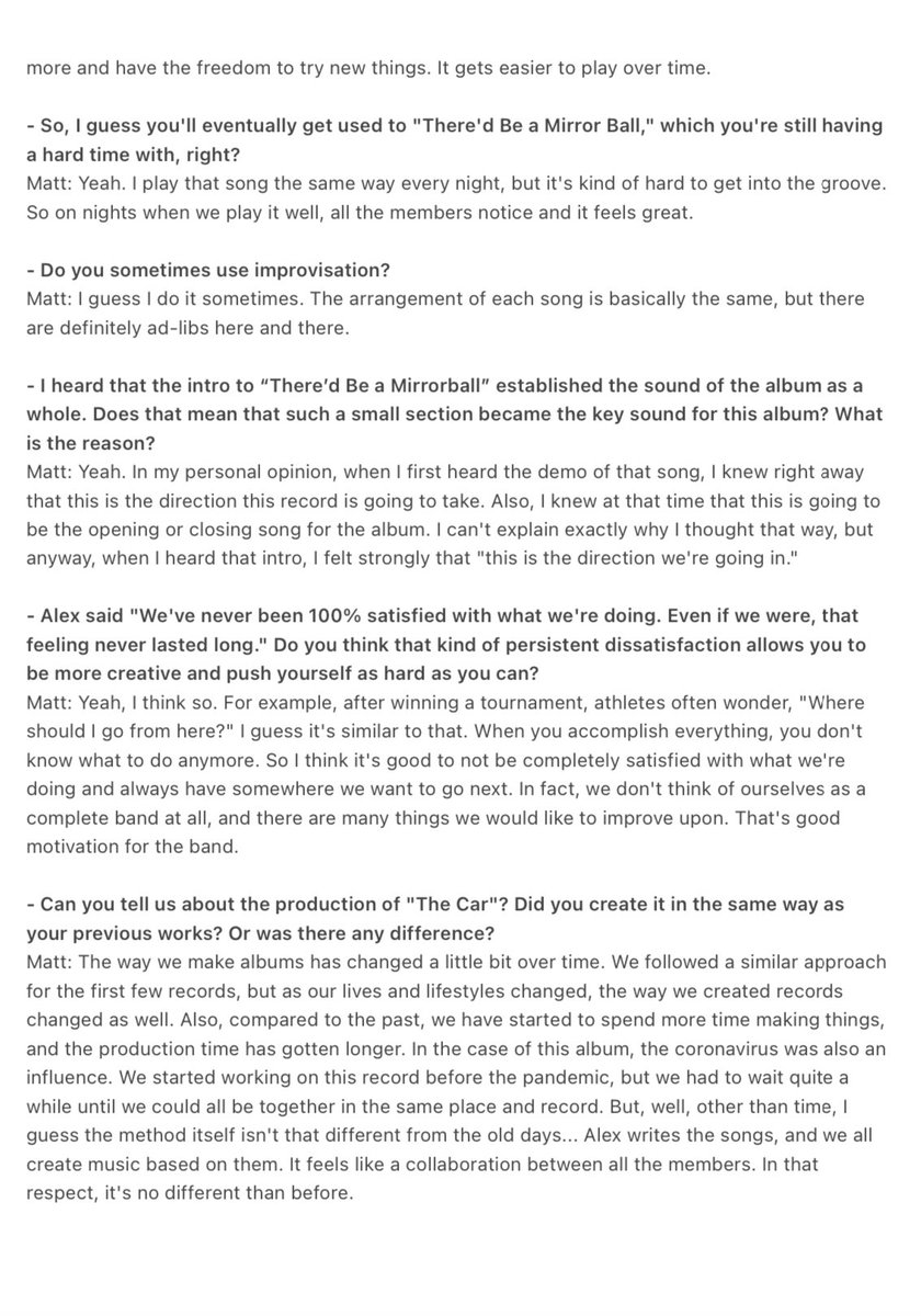 ArcticMonkeysJ2's tweet photo. Seeing their performances with an orchestra reminded me of Matt's interview with Japanese magazine. He talks about recording with an orchestra. I was too lazy to translate it myself so I just used google translate... https://t.co/XfIXdigPxo