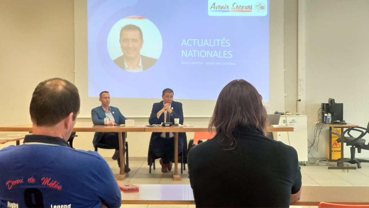 [Vie du BN @AlainLaratta] AG de la section @AvenirSecours71 à l'initiative de @ThierrySchaffer et de son équipe @AlainLaratta #SG et de @FredTisserant #DR Échanges riches: ➡️Actualités ➡️#PATS #Réforme #Retraites ➡️Questions réponses Merci pour ce temps d'échange 🙏