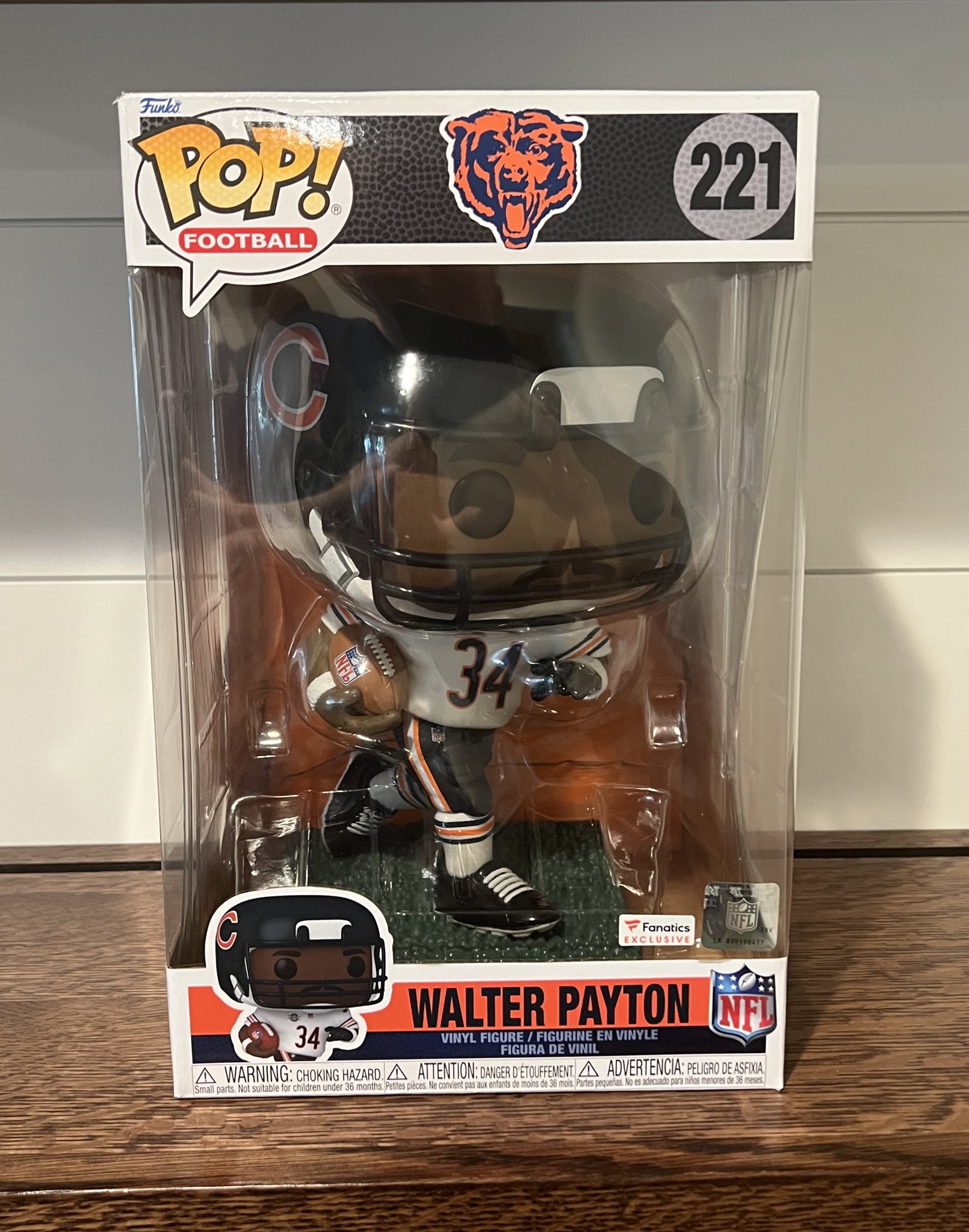 Walter Payton Chicago Bears Funko Pop! Fanatics Exclusive Jumbo Vinyl Figure