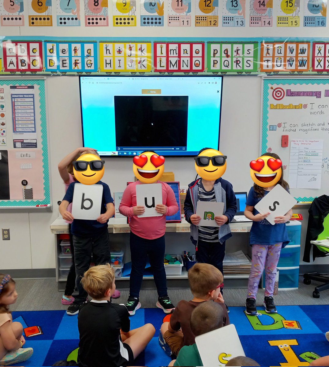 ballard_jen's tweet photo. Our @letterland leaders during Live Spelling this morning! #firstgradelearners @BuckhornCreekES https://t.co/qFRX47G7YH