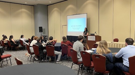 Congratulations! to our own P3 student Katie Lamberty for her presentation at the Illinois Pharmacists Association (IPhA) Annual Meeting in Springfield, IL, titled, 'The Future of Pharmacy: Preparing Students for a Galaxy Unknown.' Fantastic job, Katie! #MWUproud