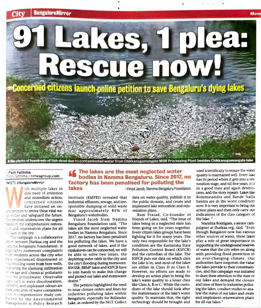 Namma_Bengaluru's tweet photo. We have a good network of lakes & rajakaluves which can be connected to solve two major issues of the city the depleting water table & floods during monsoons.
#savelakes #saveblru
#Rainwater
Read more:
https://t.co/BIF2mbvoF7
@CMofKarnataka
@DKShivakumar
@BBMPAdmn
@BBMPCOMM https://t.co/UKCb1QXfJl