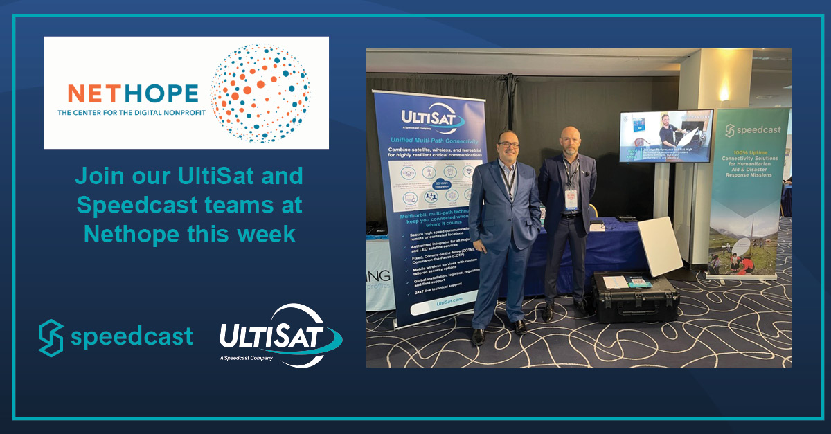 MarketingUlti24's tweet image. Join our #UltiSat and @Speedcast teams at Nethope this week to learn more about unified multi-path connectivity technologies to enable secure communications for customers with missions of high consequence. Be sure to also stop by our outdoor demo area.
#nethope2023 #nethope