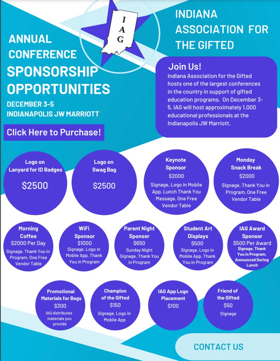 Want your business name on IAG conference signs? 
OR hanging around everyone's neck for all to read! 
OR maybe you're the SWAG BAG type! Check it out!
iag-online.org/resources/2023…

#giftededucation #gifteded #giftedparenting #highability