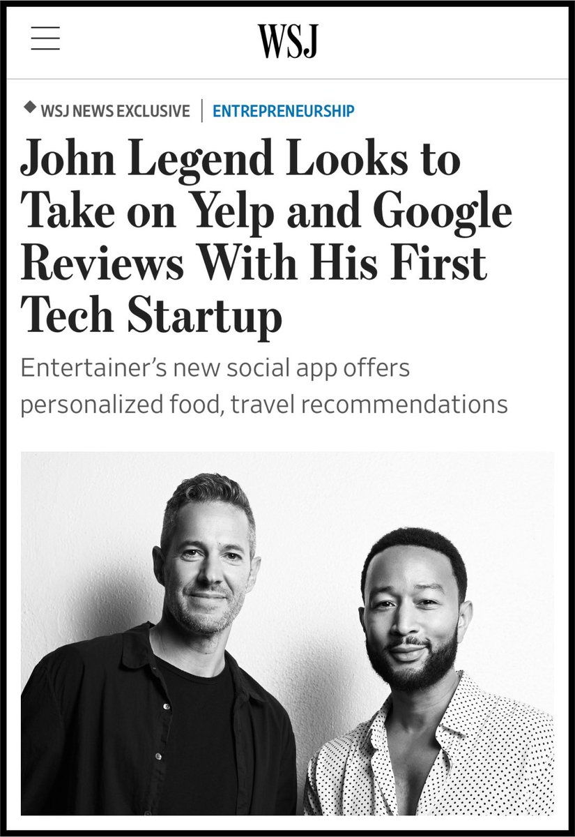 John Legend (@johnlegend) on Twitter photo You all know how much I love to eat and drink - now you'll be able to check out my favorite spots onĀ @itsgoodapp.Ā
Thrilled to share whatĀ <a href="/mrmikerosenthal/">Mike Rosenthal</a> and I have been working on and thank youĀ @wjs and <a href="/berber_jin1/">Berber Jin</a>!
Join the waitlist: bit.ly/itsgoodjohn You all know how much I love to eat and drink - now you'll be able to check out my favorite spots onĀ @itsgoodapp.Ā
Thrilled to share whatĀ <a href="/mrmikerosenthal/">Mike Rosenthal</a> and I have been working on and thank youĀ @wjs and <a href="/berber_jin1/">Berber Jin</a>!
Join the waitlist: bit.ly/itsgoodjohn