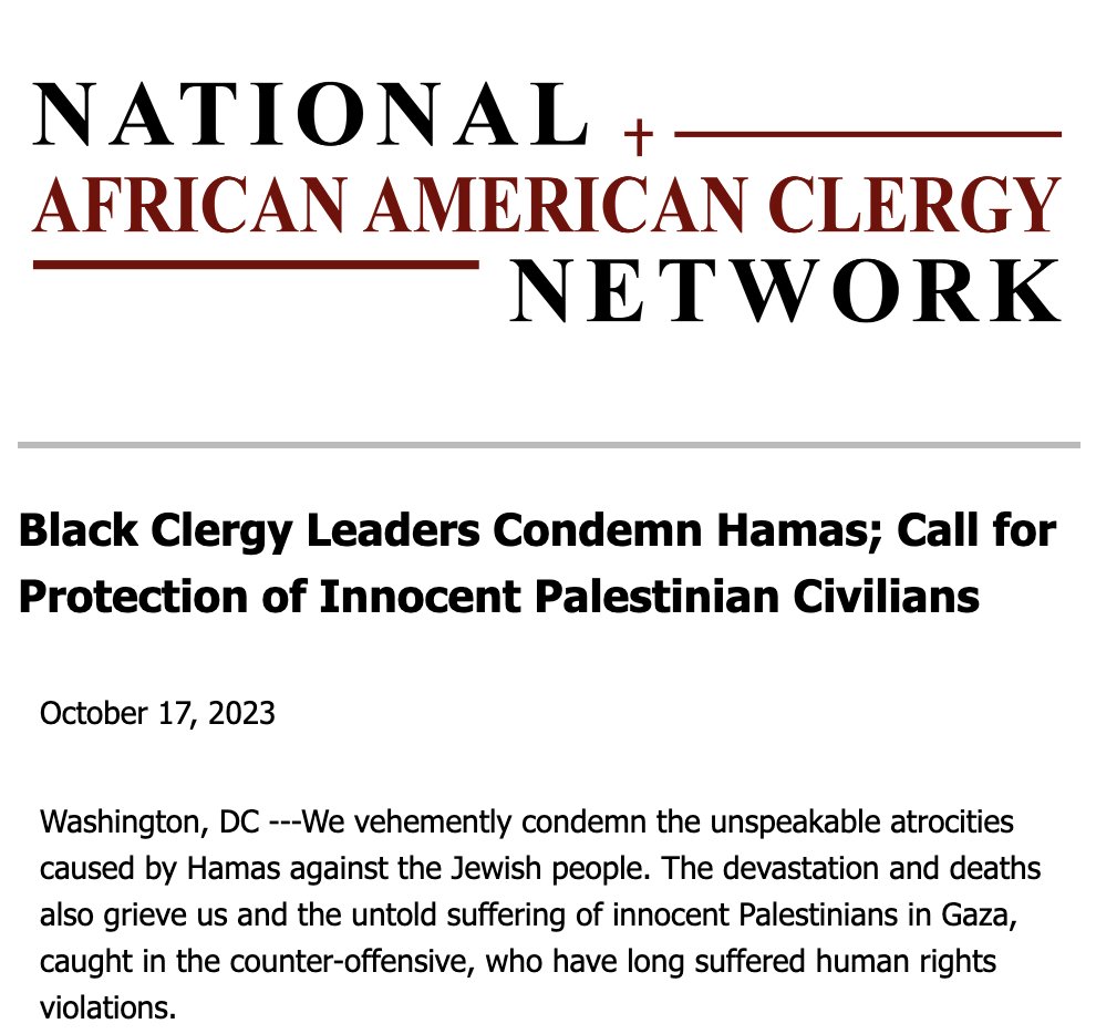 Black Clergy Leaders Condemn Hamas; Call for Protection of Innocent Palestinian Civilians
wix.to/tkihajQ