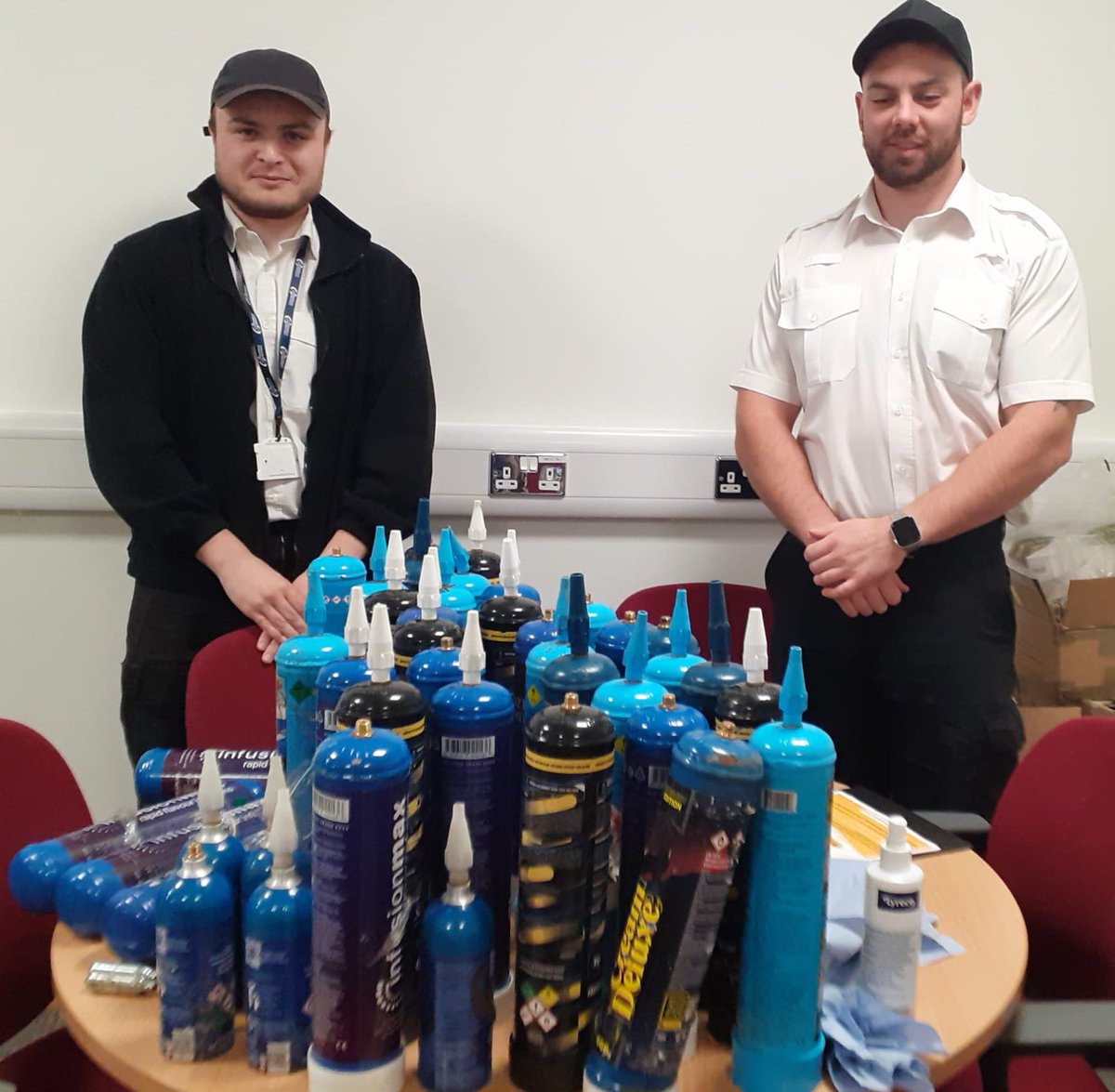 As a result of joint working, Community Safety Wardens retrieved a large quantity of nitrous oxide canisters from the Blackwood arena yesterday. #KeepingCommunitiesSafer #SaferCaerphilly