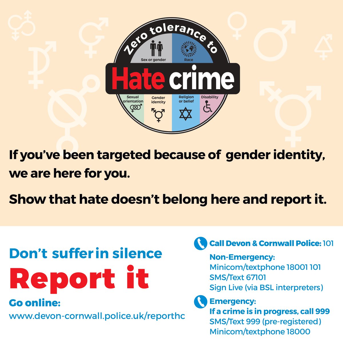 DC_Police's tweet image. As part of National Hate Crime Awareness Week, we stand together with our communities to remind everyone that we have zero tolerance to hate crime.

If you have been the victim of abuse or targeted because of your gender identity, we want you to know that we are there for you.…