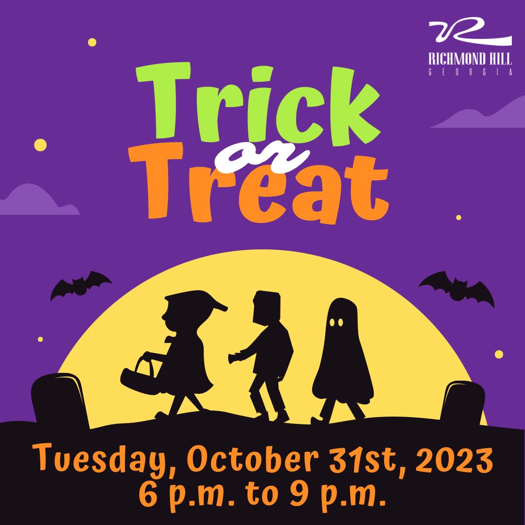 Richmond_HillGA's tweet photo. 🎃👻𝗛𝗔𝗟𝗟𝗢𝗪𝗘𝗘𝗡: Trick-or-Treating within the city limits of Richmond Hill will be Tues. Oct. 31st, 2023, from 6 to 9 p.m. We will be hosting a Fall Fest on Saturday, October 28th in partnership with the Richmond Hill Farmers Market. Have a safe and spooktacular Halloween! https://t.co/XomVGsZuQt