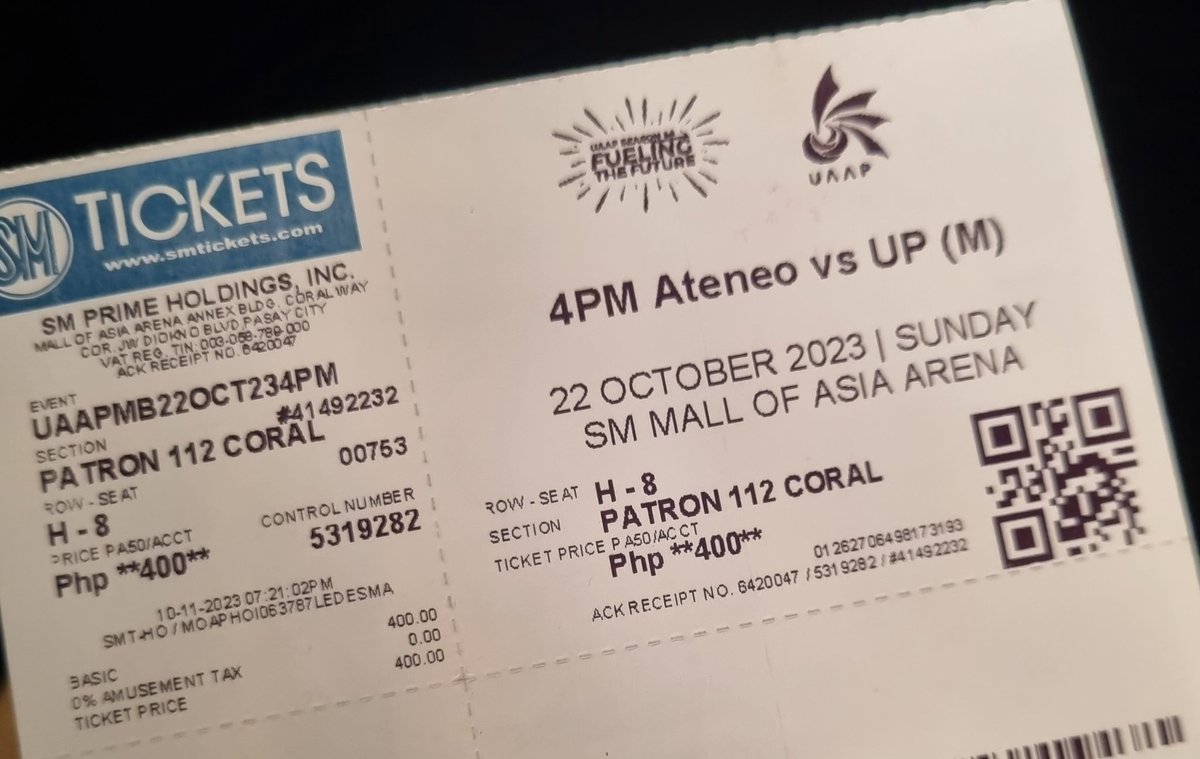 ntgbUP's tweet image. Ticket selling for UP vs Ateneo starts tomorrow ‼️

Where: Varsity Training Center 
When: October 19, 9am to 5pm and October 20, 9am to 12 noon only.

Game Details: UP vs Ateneo
4PM, October 22, Sunday, MOA

2 tickets per UP ID ✊🏻💚❤️

#NowheretogobutUP #UPFight