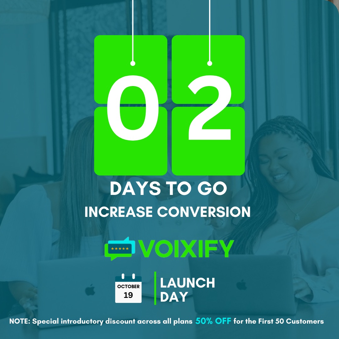 getvoixify's tweet photo. Tick-tock, the countdown continues ! Exciting changes coming soon. Stay tuned!

#reviewmanagementexperts #transformyourbrand #googlestar #review #businessreview #businesslaunch #voixify https://t.co/ZBC0iRB3BH