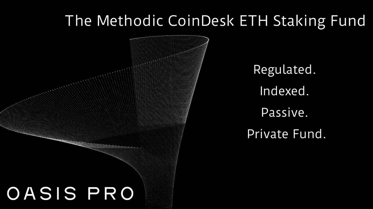 Oasis_Pro_'s tweet photo. Diversify your portfolio with ETH staking, considered to be a more stable cryptocurrency investment.

The Methodic CoinDesk ETH Staking Fund. A groundbreaking collaboration between stalwarts in the blockchain technology industry: @methodiccapital @CoinDesk @BitGo @0xPolygonLabs @coinfund.

Gain exposure to the first ETH staking fund benchmarked to CoinDesk ETX & CESR blended index.

https://t.co/xF5jUuliST

#digitalassets #tokenization #stakedeth #ethtotalreturn #steth