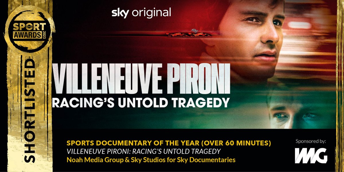 Broadcast Sport (@broadcast_sport) on Twitter photo Shortlisted for #SportsDocumentary of the Year (Over 60 Minutes), sponsored by <a href="/IMG/">IMG</a> is, Villeneuve Pironi: Racing's Untold Tragedy, <a href="/NoahMediaGroup/">Noah Media Group</a> & <a href="/SkyStudios/">SKYSTUDIOS</a> for <a href="/SkyUK/">Sky</a> Documentaries #BSportAwards23 bit.ly/BSport23shortl… Shortlisted for #SportsDocumentary of the Year (Over 60 Minutes), sponsored by <a href="/IMG/">IMG</a> is, Villeneuve Pironi: Racing's Untold Tragedy, <a href="/NoahMediaGroup/">Noah Media Group</a> & <a href="/SkyStudios/">SKYSTUDIOS</a> for <a href="/SkyUK/">Sky</a> Documentaries #BSportAwards23 bit.ly/BSport23shortl…