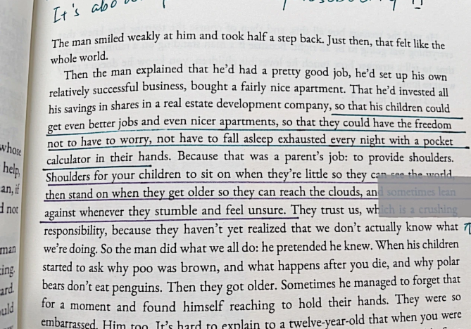NotPattyHeaton's tweet photo. Such a thought-provoking, heartbreaking but amusing story. This book had me engaged from the verybeginning. I cried a lot when reading this book. Those sentences and the way this book talks about anxiety and depression just really hit me. Can’t wait to finish the rest of the book https://t.co/k5jR12A5gP
