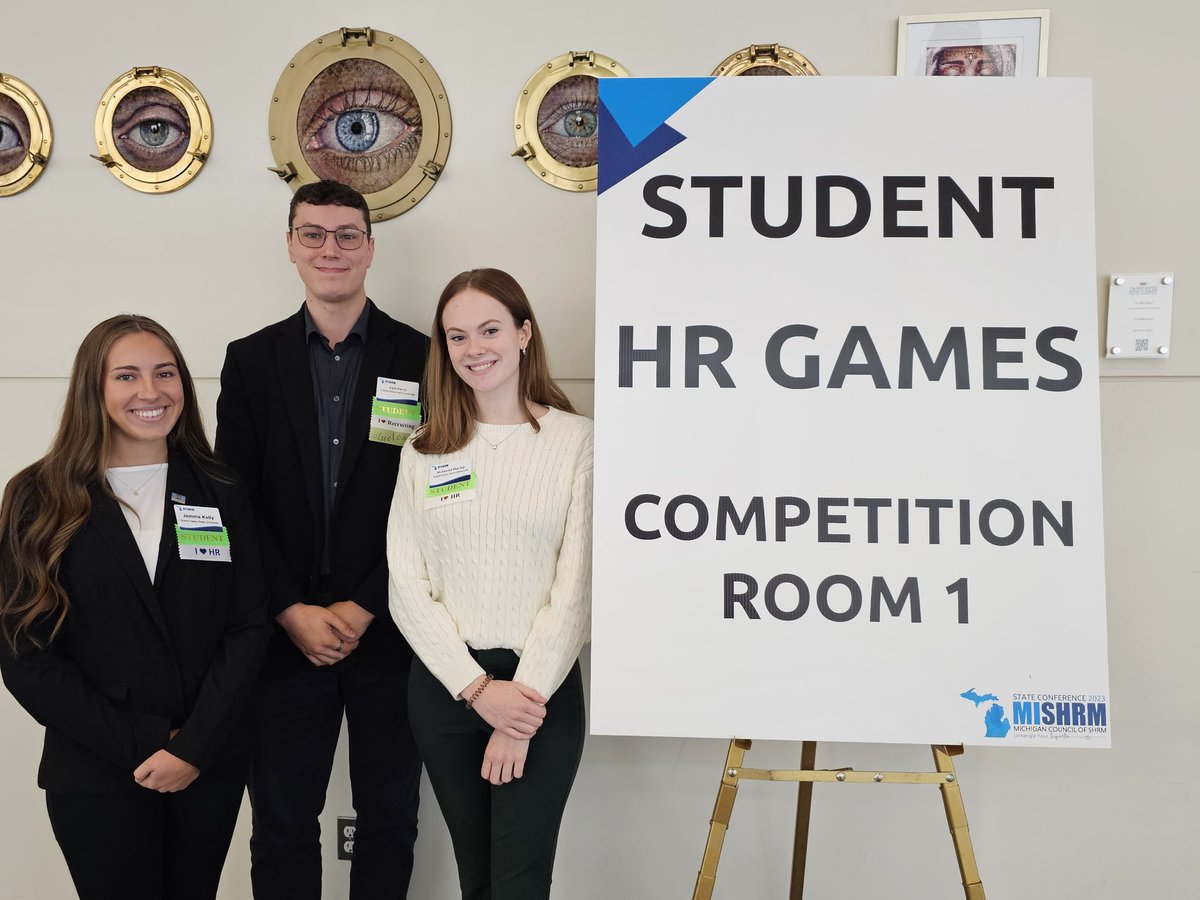 TMWohlfield's tweet photo. @GVSU represented at the @MichiganSHRM Student #HRGames #FutureofHR #MISHRM23 https://t.co/qSTXxVe0PH
