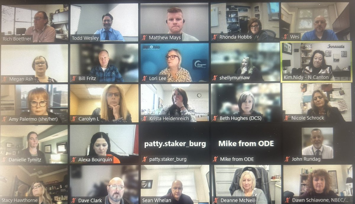 Another wonderful state wide “Leading for Learning” collaboration this morning with over 40 Ohio EDTech Leaders! -Collaborating, sharing and growing together! #L4L #OhioCoSN
