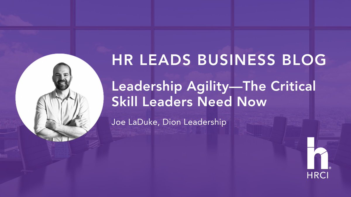 Dive into our latest blog post to uncover why leadership agility is a must-have skill for thriving in the ever-changing business world. Read now at the 🔗 below: 

ow.ly/ahMW50PYamg

#HRCI #HRLeadsBusinessBlog #HR #HumanResources #LeadershipAgility