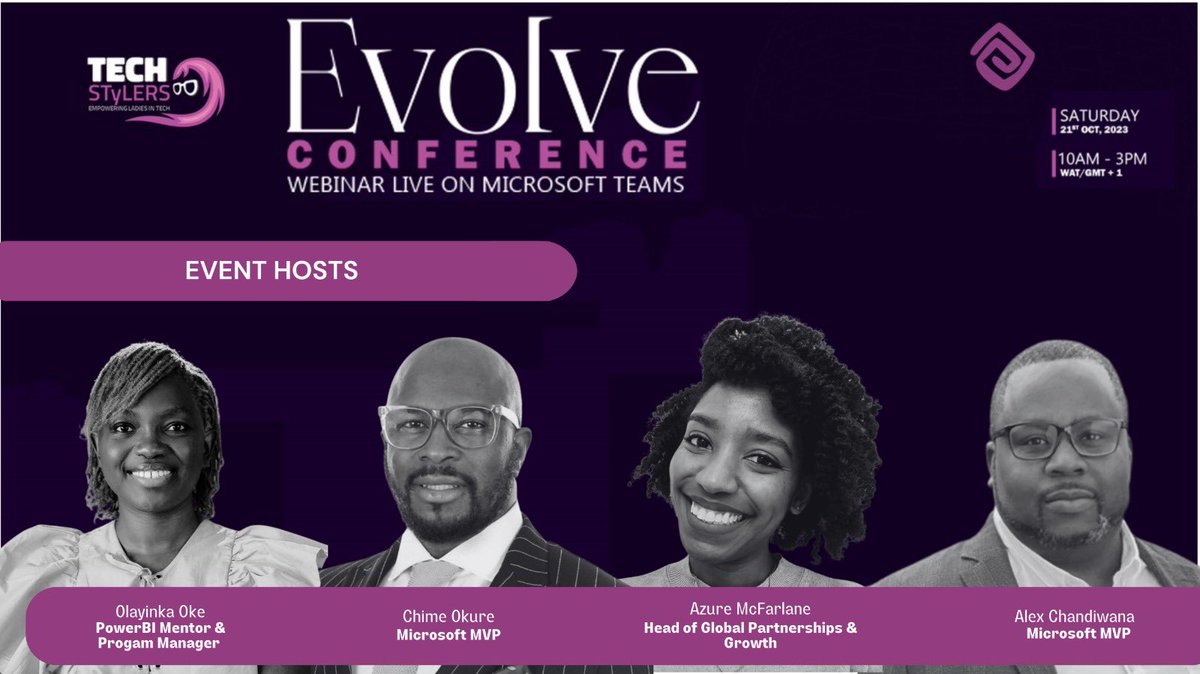 ChimeD365's tweet photo. 3 Days to go. Are you ready?
Super excited to be one of your hosts
@Tech_Stylers 1st ever #EvolveCON conference on Sat 21 Oct 2023 from 10AM- 3PM GMT+1
🔗Register: https://t.co/pPjOsr50O0 #EVOLVECON2023 #womenintech #community #microsoftlearn #mvp
Hope to see you there! https://t.co/B9bhGRKkeG