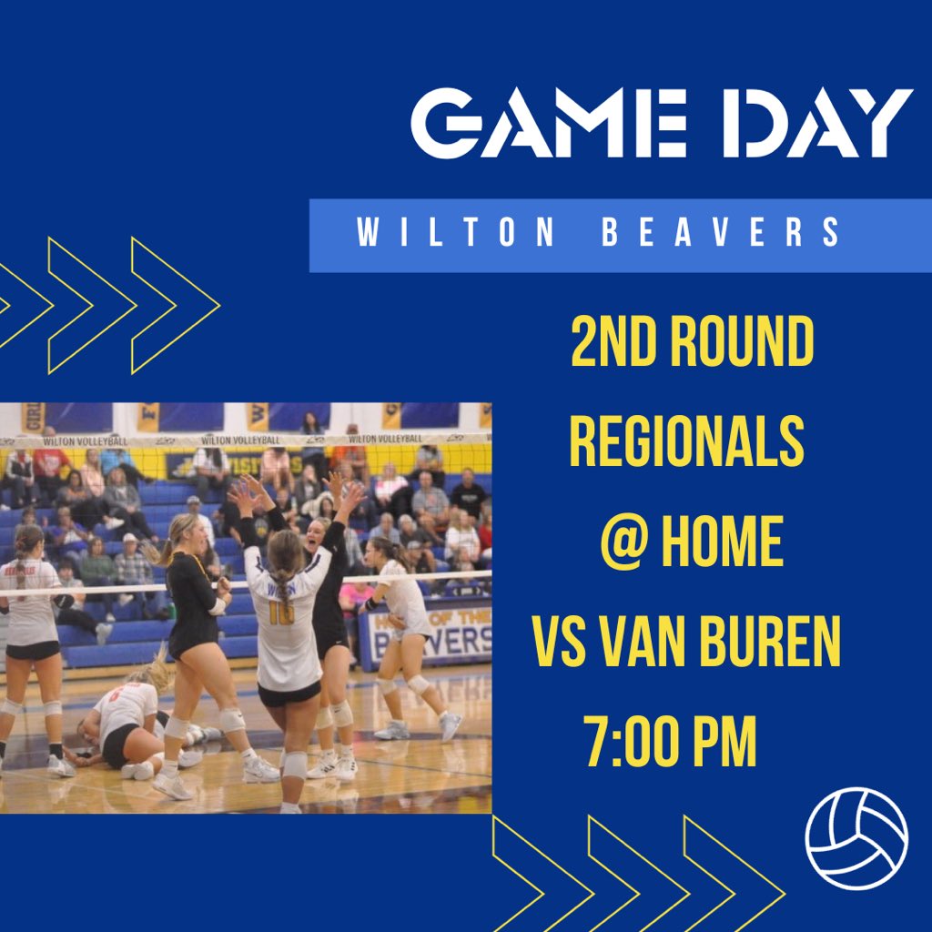 GAME DAY! 🏐 2nd Round Regionals @ Home Vs Van Buren 7 PM