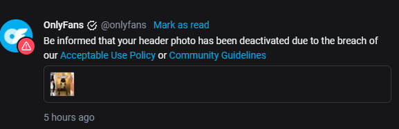 And OF continues to slowly ban content even though it doesn't break any community guidelines... https://t
