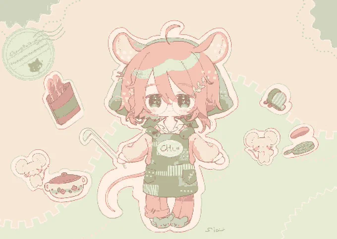ドット絵にしてみたけどとてもかわいい#ドット絵こんばーた 