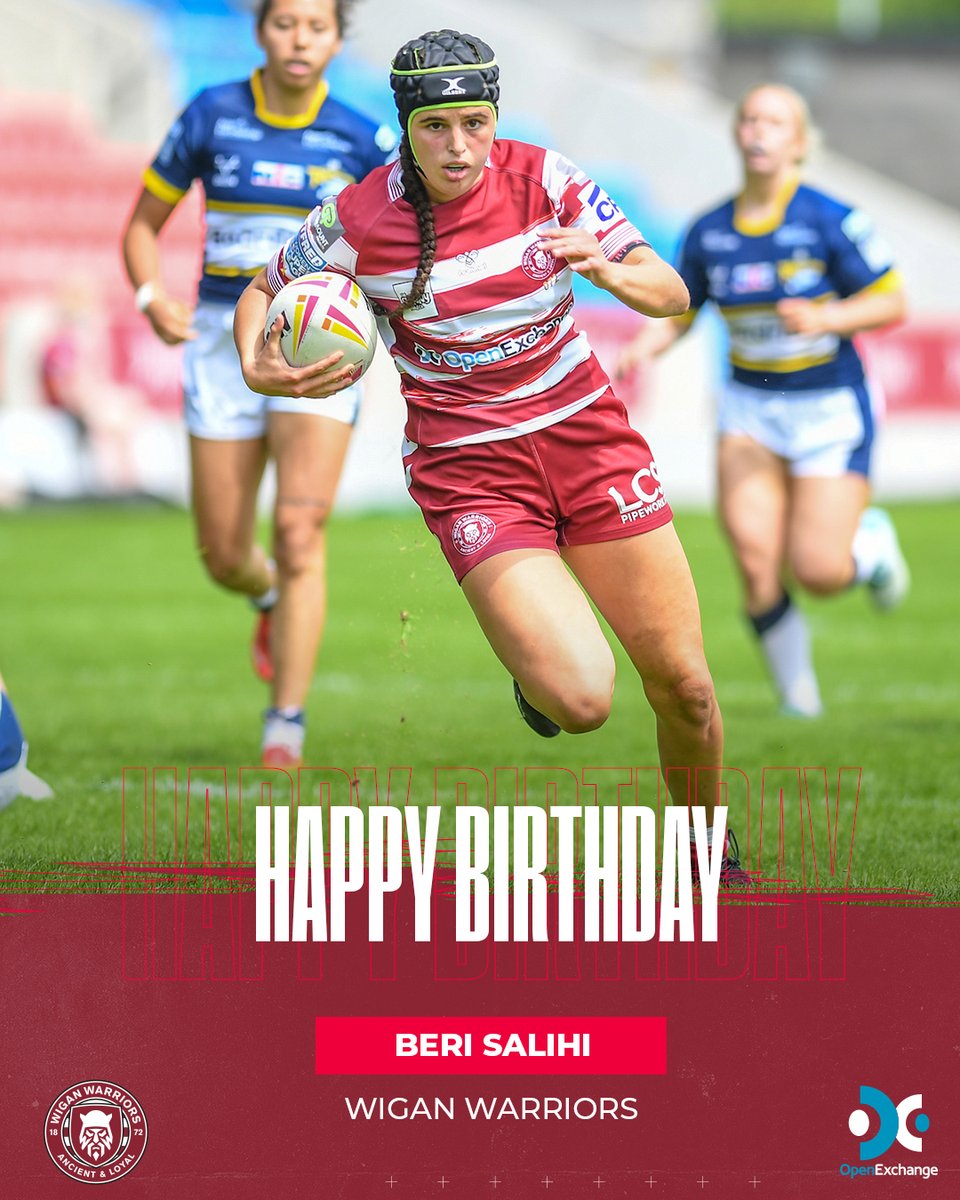 WiganWarriorsRL's tweet image. 🥳 Happy 18th Birthday to Warriors Women's, Beri Salihi! 

🎈 Enjoy your day, Beri! 

#WWRL