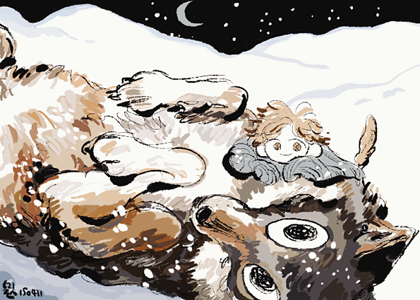 「2015년 동물 그림 가져오기 늑대를 정말 많이 그렸었다죠」|밀새 Milsaeのイラスト