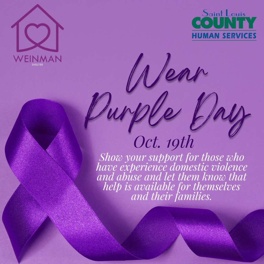 To honor victims and survivors of domestic violence, DHS encourages everyone to wear purple tomorrow, Oct 19th. Doing so is a small way to recognize and honor those who have been impacted by domestic violence. #dvawareness #DVAwarenessMonth #wearpurple #WearPurpleDay