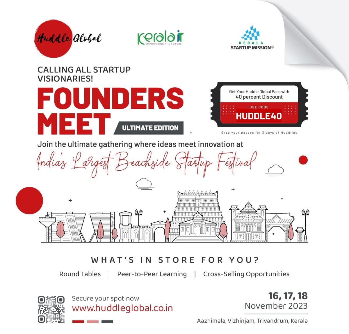 startup_mission's tweet photo. Founders Meet just got bigger!

Get ready for "Founders Meet - Ultimate Edition" as part of Huddle Global 2023.Founders Meet brings together  startup founders from various companies who share ideas, network, collaborate, and learn from each other's experiences. https://t.co/l3bkyvIgGh