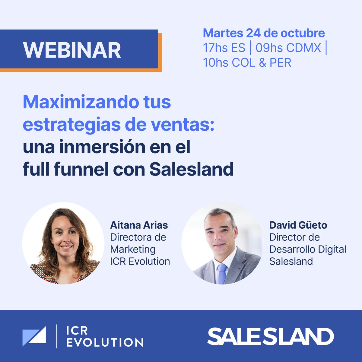 evolutionICR's tweet photo. ¿Quieres terminar el año aumentando tus ventas? Conoce el full funnel: un modelo de gestión integral del proceso comercial.

Así los leads hacen un camino libre de fricciones. El resultado: más #ventas y mayor satisfacción de clientes.

Inscríbete aquí👇 https://t.co/ycKLzJ2M1e https://t.co/nGs3UsRZDS