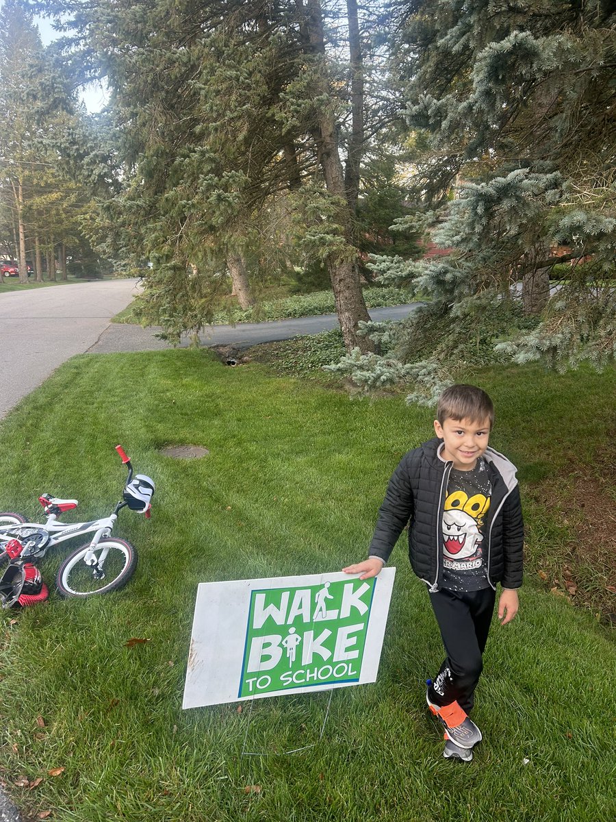 We live over 30 minutes away, so riding our bike to school is something special we can participate in today! Thank you <a href="/MBEPTA/">Meadow Brook PTA</a> for including us!!