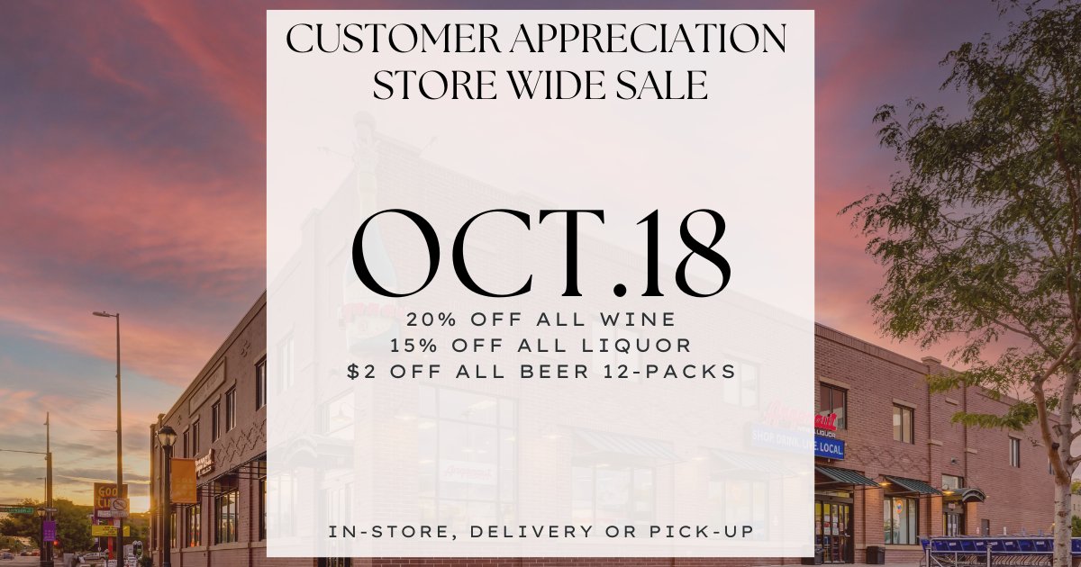 Store wide sale happening today only! Who will we see?
argonautliquor.com