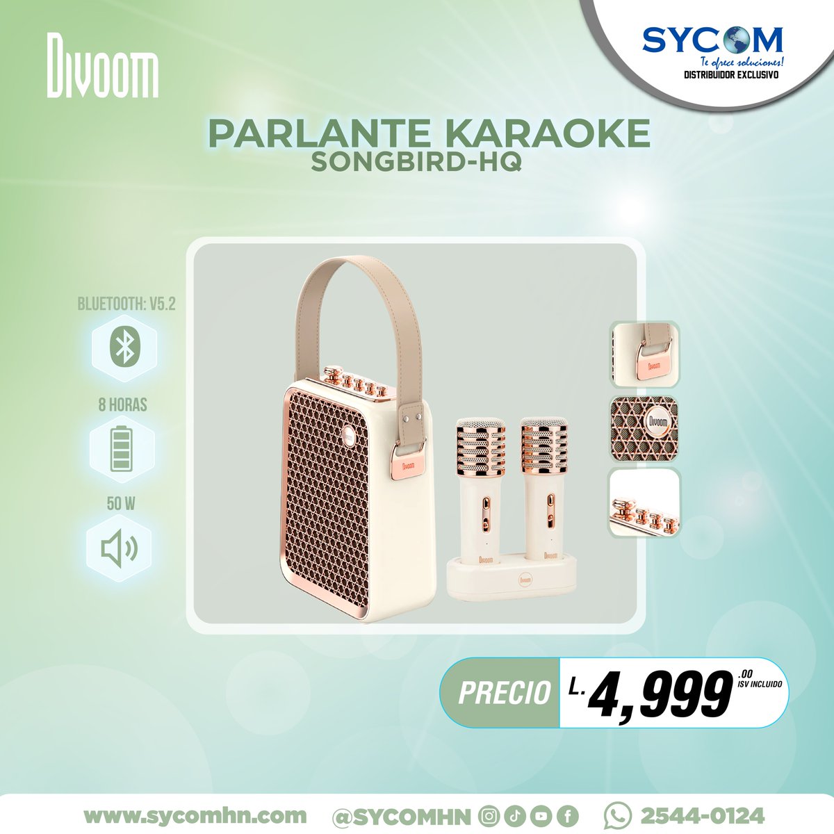 sycomhn's tweet photo. Enciende tus fiestas con un parlante Karaoke Divoom😎 #Honduras #Divoom #Karaoke #Parlante #Divertido https://t.co/cO09aKzelv
