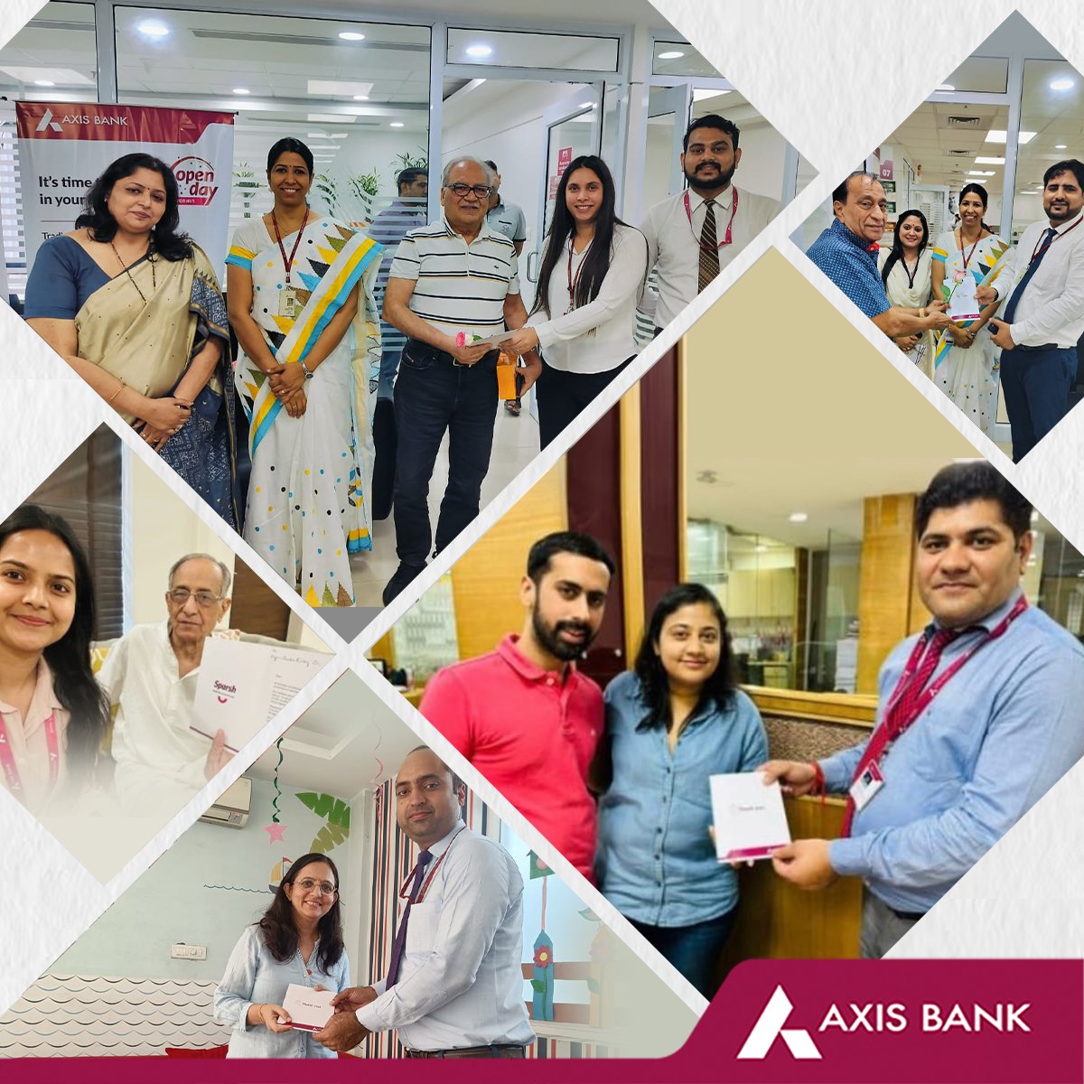 AxisBank's tweet photo. During Sparsh Week, we hosted a series of events, igniting a wave of energy and enthusiasm, leaving a lasting impact on our customers & employees. Our commitment to delivering outstanding customer experiences remains unwavering in our journey of customer obsession.
#SparshWeek https://t.co/oXylA5MerA