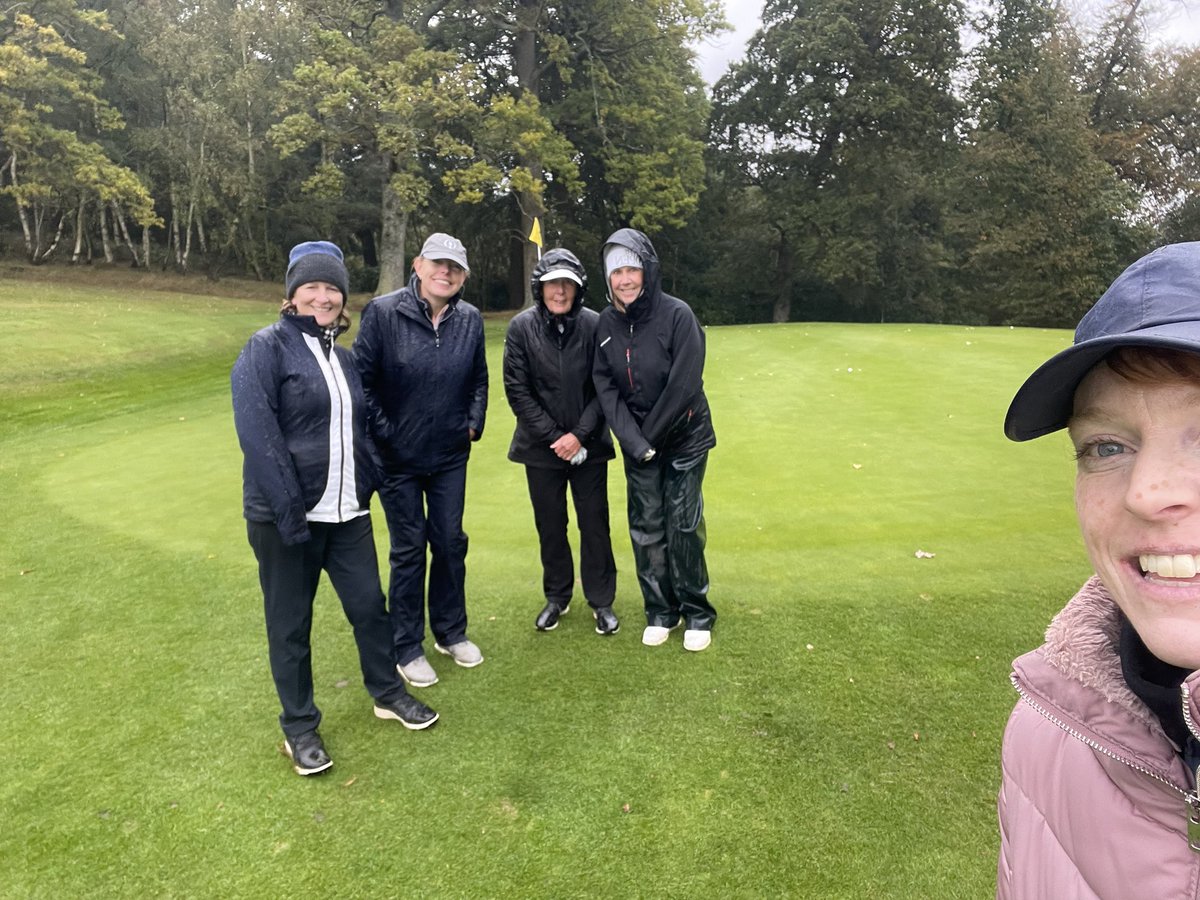 When rain doesn’t stop play! Proud of these ladies who came to clinic, left soaked but in between enjoyed learning about sloping lies, alignment and club/shot selection