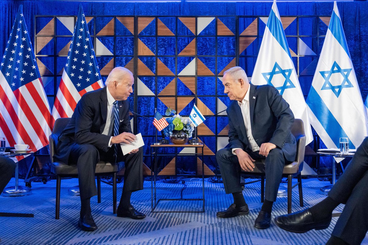 .@JoeBiden:I'm proud to be in #Israel to honor the courage, commitment & bravery of the Israeli people.Americans are grieving with u following last week’s terror attacks.I asked tough questions as a friend of Israel.We'll continue to deter any actor wanting to widen this conflict