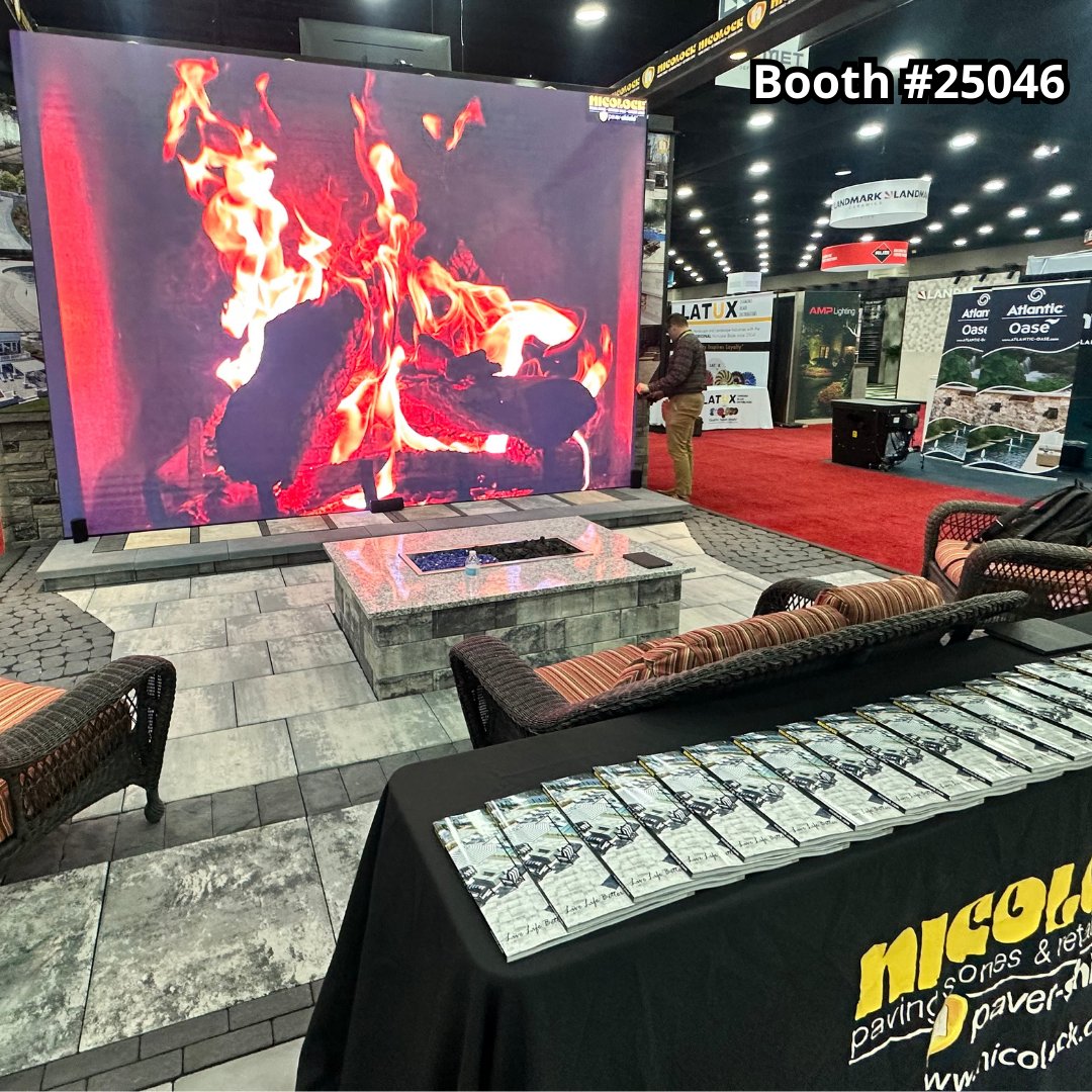 NicolockPaving's tweet photo. The wait is over, folks! The Hardscape North America trade show is here. Find us at booth #25046 and meet the Nicolock team!
#HardscapeNorthAmerica #TradeShow #LouisvilleKY #LEDscreen #ColorBlends #PaverShield #OutdoorLiving #LUMEFirePit #FallVibes #HardscapeNA https://t.co/RurbXL64M9
