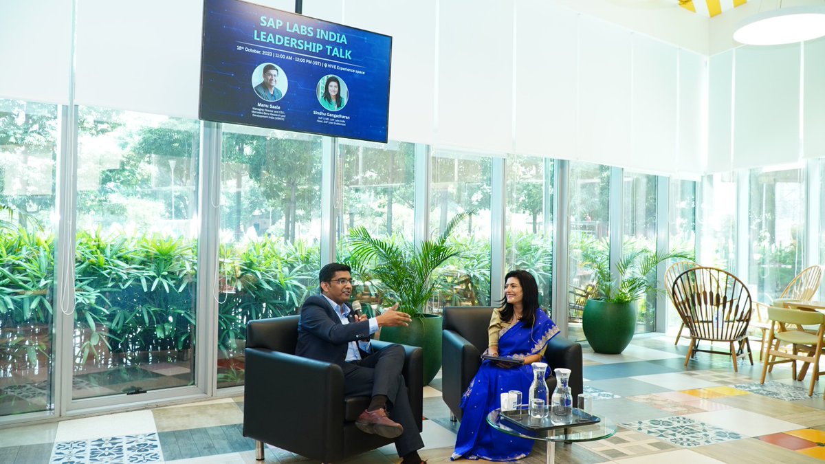 saplabsindia's tweet photo. "Leaders are not born, they can be made." - Manu Saale, MD & CEO, @MercedesBenz
#MBRDI on breaking leadership myths. π
In a thought-provoking Leadership Talk with MD & SVP SAP Labs India, @gangadharansind, Manu Saale explored the essence of leadership and innovation. https://t.co/izVIf3kQ4P