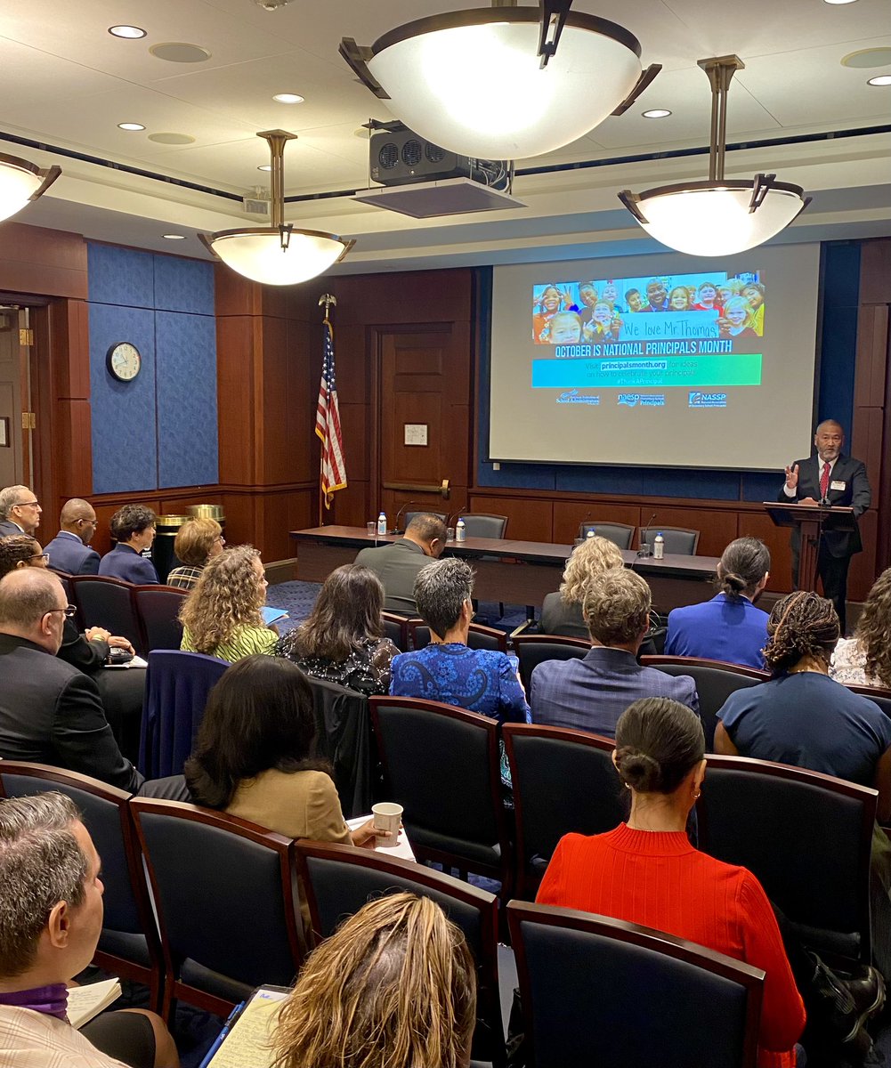 WeAreNPA's tweet photo. NASSP CEO @RonnNozoe at #NationalPrincipalsMonth congressional briefing: “We are battling an overwhelming educator pipeline crisis. We are also battling a mental health crisis in our schools. We cannot afford to be battling over public education funding as well.” #Illuminate2023 https://t.co/0kia0MoDMb