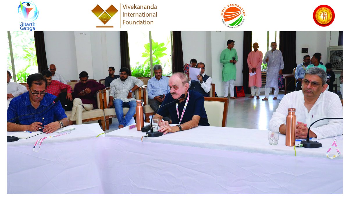 IndiaJyot's tweet photo. During Chintan Baithak Session-2 , 'Vasudhaiva Kutumbakam Ki Oar 2.0', the panelists engaged in a lively discussion comparing the #West driven #EconomicOrder Vs the Economic based on the principles of #VasudhaivaKutumbakam, Under the aegis of Spiritual Sovereign Jainacharya Yugbhushansuriji Maharaj,
#JainacharyaOnWorldOrder
#NewWorldOrder #NationalPolicy #ChangingWorldOrder #Geopolitics #ForeignPolicy #Currency #GDP #Ecology #Economy #MDW #war #Peace #JustOrder #IMF