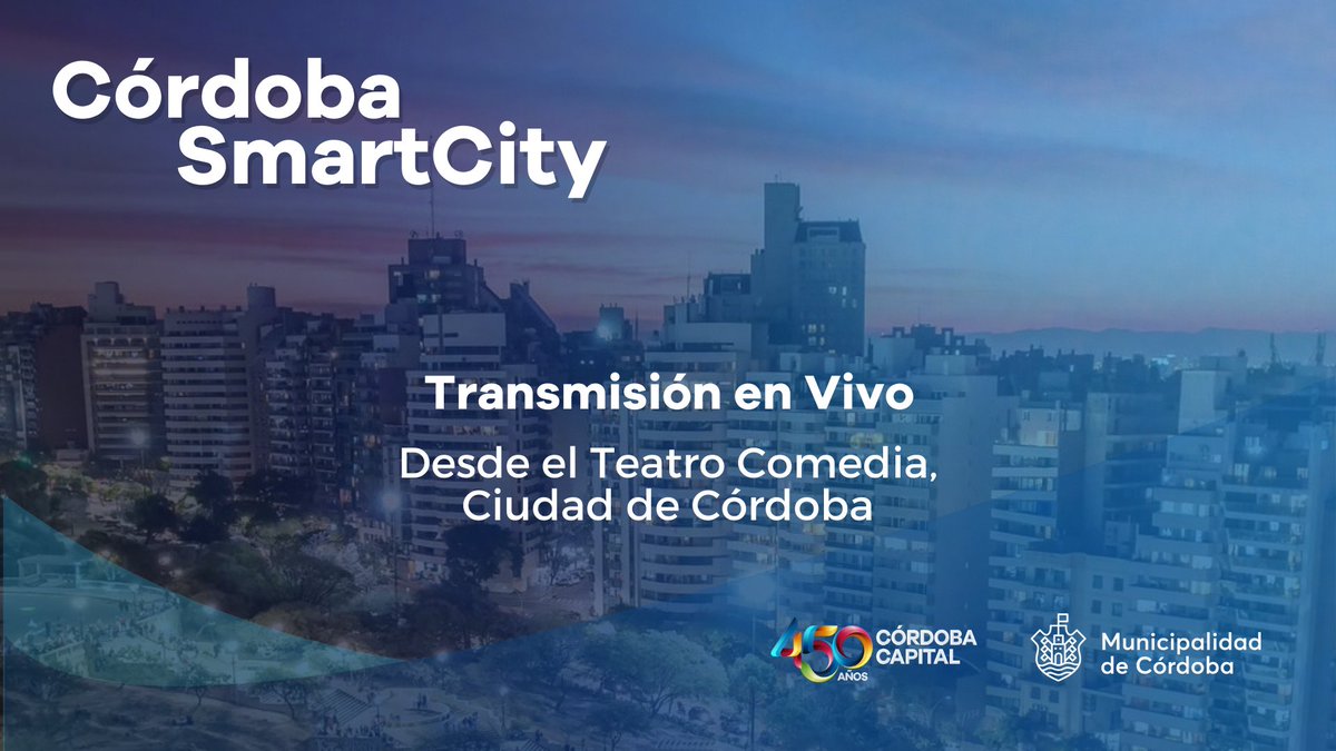 ¡Participá de Córdoba #Smartcity!

Los invitamos a participar de Córdoba SmartCity, un evento que nos une para recorrer las iniciativas llevadas adelante por la <a href="/MuniCba/">Municipalidad de Córdoba</a> en materia de transformación digital y gobierno inteligente. 

En vivo  youtube.com/live/pxLIzQEUj…