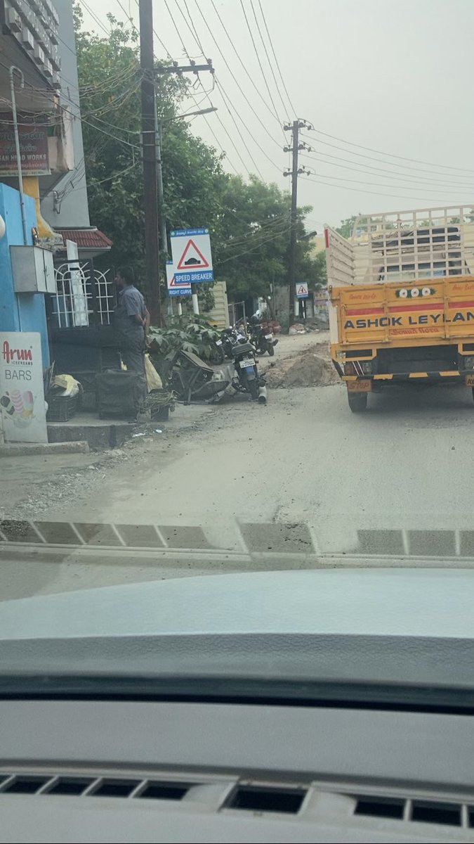 No roads ! Lot of bumps ! But still sign boards are placed , it’s happening in tirupur smart city project , how can the administration can allow to place to sign boards without roads being established <a href="/TirupurTalks/">Tirupur Talks</a>